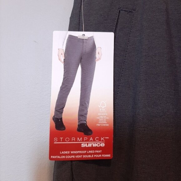 NEW Sunice Stormpack Windproof Fleece Lined Snowpants Grey Winter Slim Large - Picture 8 of 16